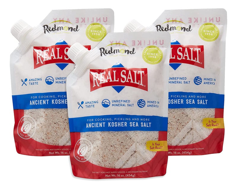 REDMOND Real Kosher Salt, 16 Ounce Pouch (3 Pack) - Image 1